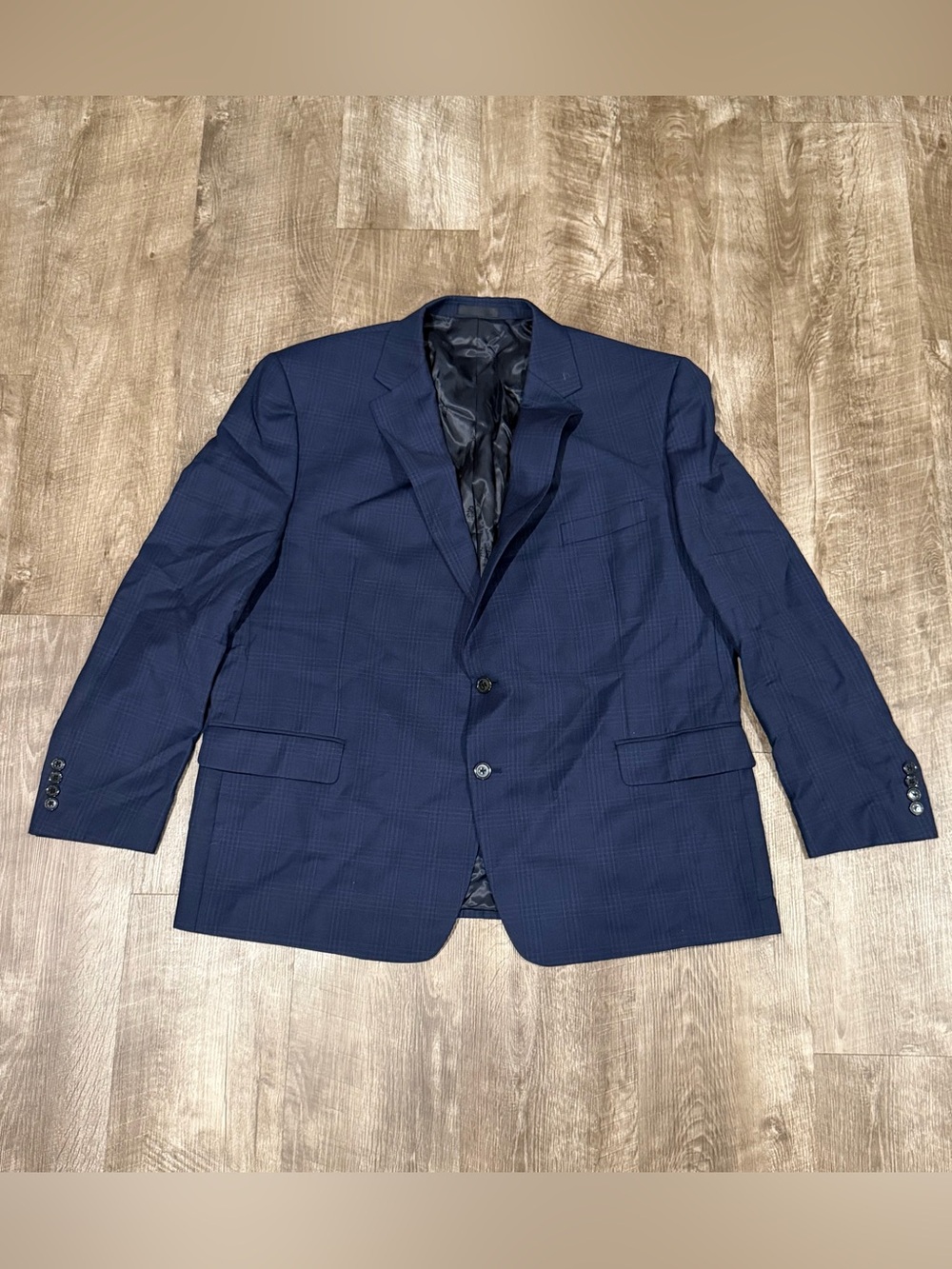 Lauren Ralph Lauren Mens Dark blue/black Plaid Blazer Size 50R.